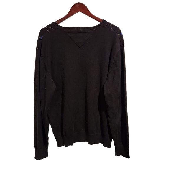 Vintage Tommy Hilfiger Argyle Pullover Men's V-Neck Sweater Large - Picture 4 of 6